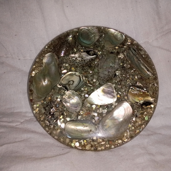 Trivet Hot Plate Shells Pacific Ocean Hyler Enterprises California Mid Century - Picture 1 of 12